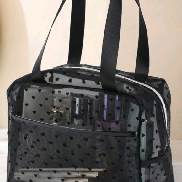 mesh cosmetic bag with front pocket - Picture 5 of 7